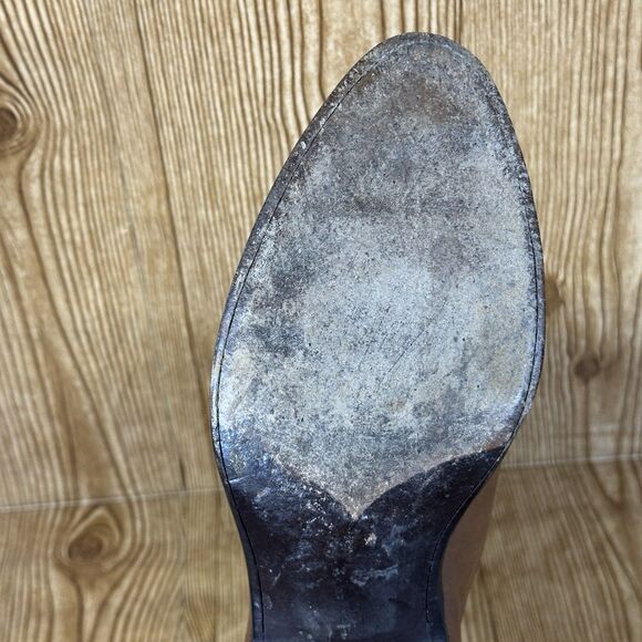 DAN POST Cowboy Western Boots Size 8 E Classic Brown Leather Boots - Picture 14 of 16